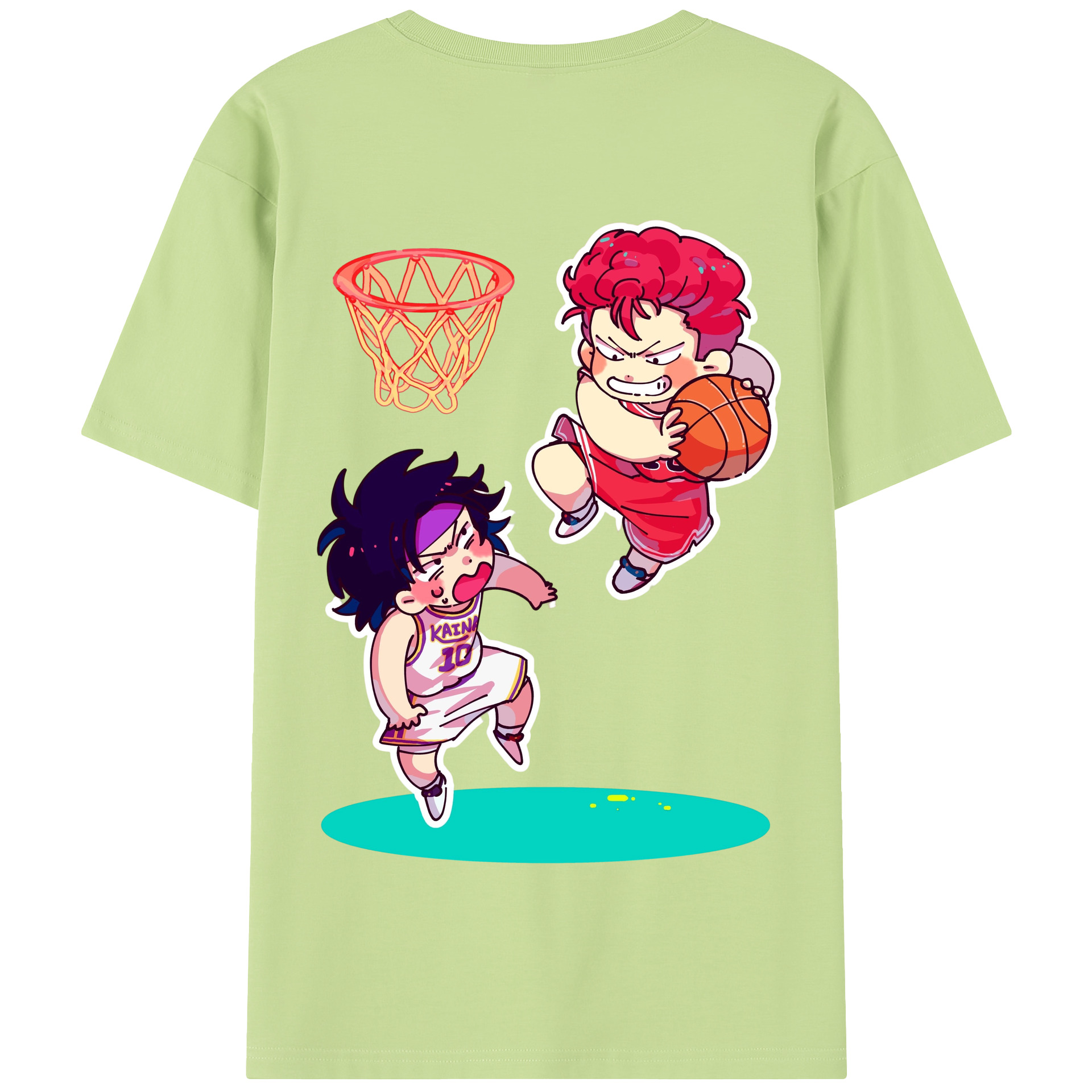 SLAM DUNK／スラムダンク 綿100％半袖Tシャツ（背面プリント）